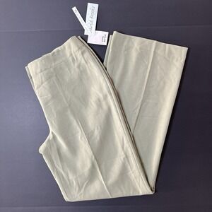 David Brooks Womens Flat Front Straight Leg Comfort Dress Pants Size 8 Green NWT